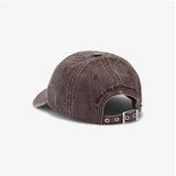 GANNI B3020105 Washed Cotton Canvas Cap - Chocolate Plum