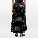 GANNI A1090065 Printed Double Satin Corset nederdel - sort