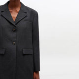 GANNI A1020022 Wool Suiting Blazer - Phantom