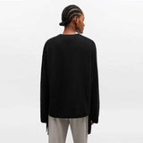 GANNI A1070070 Future Wool Knit Crewneck strik - sort