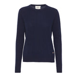 BETA STUDIOS Abbie O-neck cashmere bluse - navy