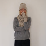 BETA STUDIOS Alina fingerless gloves - sand melange