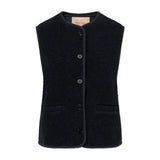 RUE DE TOKYO Cas teddy vest - dark navy