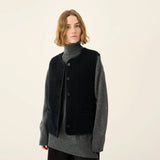 RUE DE TOKYO Cas teddy vest - dark navy