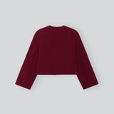 BIRROT Lay4 Cropped jakke - Burgundy