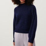 AMERICAN VINTAGE EAST18q strik - navy blå