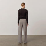 HERSKIND Daniella strikbluse - dark grey