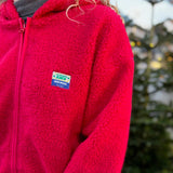 AMERICAN VINTAGE HOK16E teddy jakke - rød