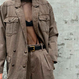 ISABEL MARANT Nevala jakke - Dark Bronze - stylet