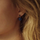 Blå perle øreringe fra Anni Lu