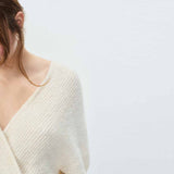 AMERICAN VINTAGE EAST19A strik cardigan - råhvid