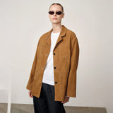 HERSKIND Meriam suede jakke - camel