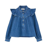 SKALL STUDIO Mille bluse - vintage washed blue