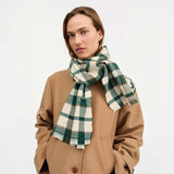 SKALL STUDIO Nadelle scarf - Pine green / Beige check