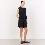 LEVETE ROOM Naja 29 hør shorts - sort