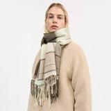 SKALL STUDIO Nelle scarf - Brown / Ecru check
