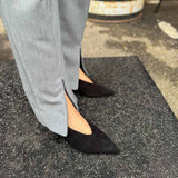 ANONYMOUS COPENHAGEN Phia 55 pin plushed suede sko - sorte