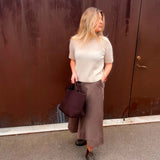 RUE DE TOKYO Pryma twill nederdel - Malt Brown - stylet