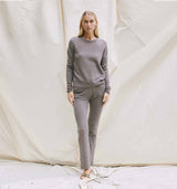 BETA STUDIOS Abbie O-neck Cashmere strik bluse - mole