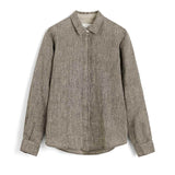 AIAYU Carol Shirt Linen skjorte - grå brun hør