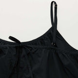 AIAYU Strap Dress - Black Navy