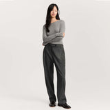 AIAYU Balder fine wool bukser - dark grey