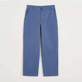 AIAYU Carlo Midwaist Wide Cotton bukser - Washed French Blue