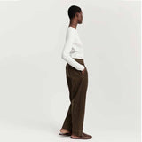 AIAYU Coco corduroy bukser - bark