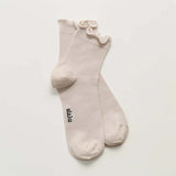 AIAYU Cotton Frill strømper - milk