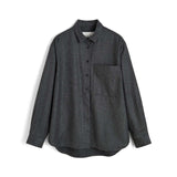 AIAYU Lynette fine wool skjorte - dark grey