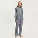 AIAYU Paulina linen skjorte - Night Sky
