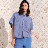 AMERICAN VINTAGE EKI06B skjorte - vichy bleu