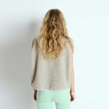 Lysegrå teddy vest fra American Vintage