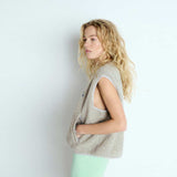 Lysegrå teddy vest fra American Vintage