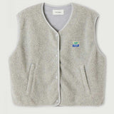 Lysegrå teddy vest fra American Vintage