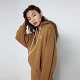 brun lynlås hoodie fra American Vintage