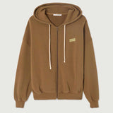 brun lynlås hoodie fra American Vintage