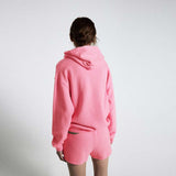 Pink hoodie med grøn logo fra American Vintage