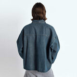 AMERICAN VINTAGE OZY06a denim skjorte - Greer blå