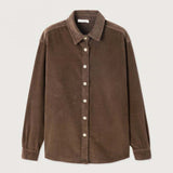 AMERICAN VINTAGE PADO06A skjorte - ours brun fløjl