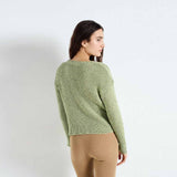 Grøn bomuldsstrik bluse fra American Vintage