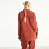 AMERICAN VINTAGE PADO06A skjorte - tomette rød fløjl