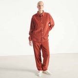 AMERICAN VINTAGE PADO137 bukser - tomette rød fløjl