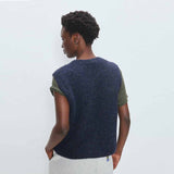 AMERICAN VINTAGE EAST19MM vest - Navy Mouline