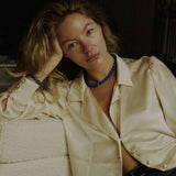 Ball perle halskæde i blå fra Anni Lu