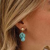 Aqua blå turkiser øreringe fra Anni Lu