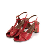 ANONYMOUS COPENHAGEN Therese 55 shiny lamb sko - rød