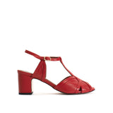 ANONYMOUS COPENHAGEN Therese 55 shiny lamb sko - rød
