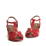 ANONYMOUS COPENHAGEN Therese 55 shiny lamb sko - rød