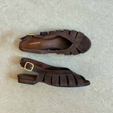 brune ruskindssandaler